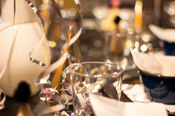 New years party table in Sweden 