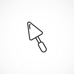 Cake knife line icon on white background