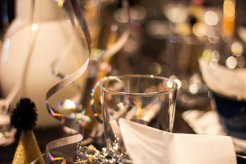 New years party table in Sweden 