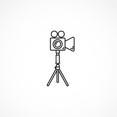 Obraz premium camera tripod icon on white background