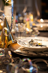New years party table in Sweden 