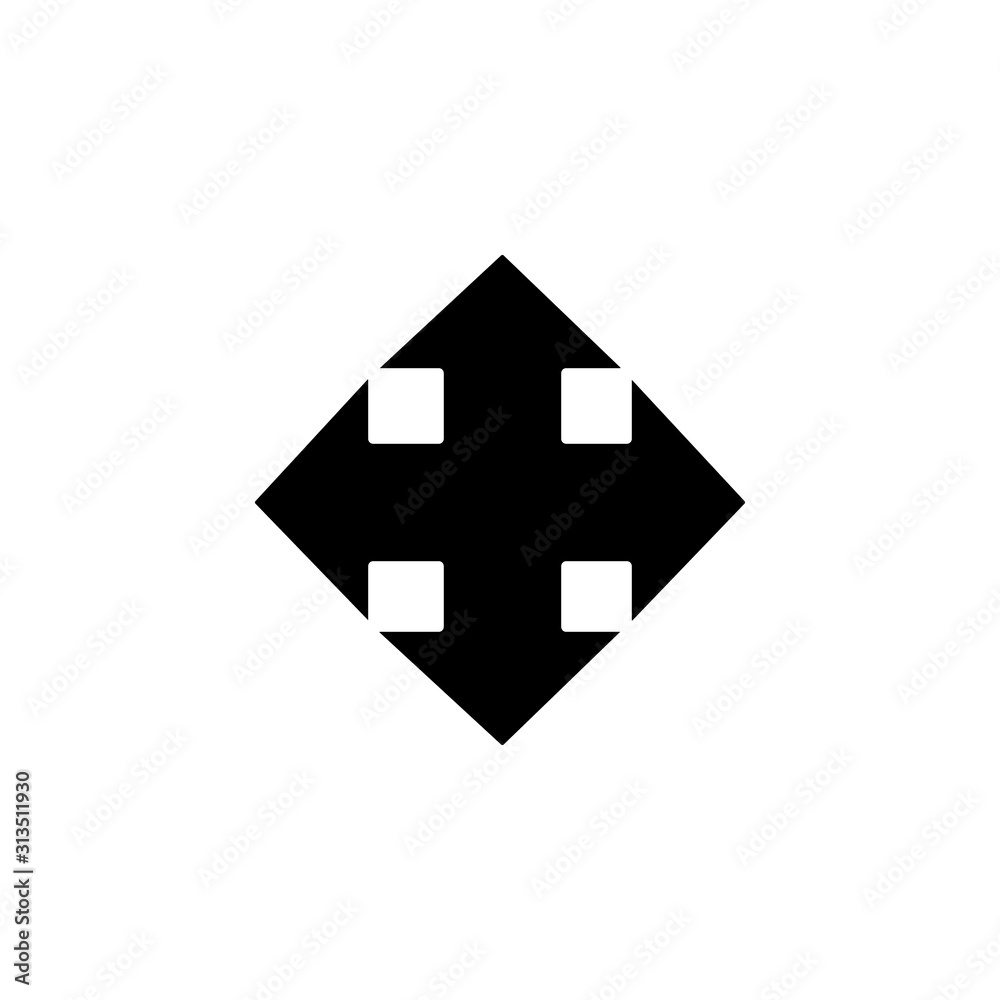 Poster arrow expand icon. simple pointer icons for ui and ux, website or mobile application