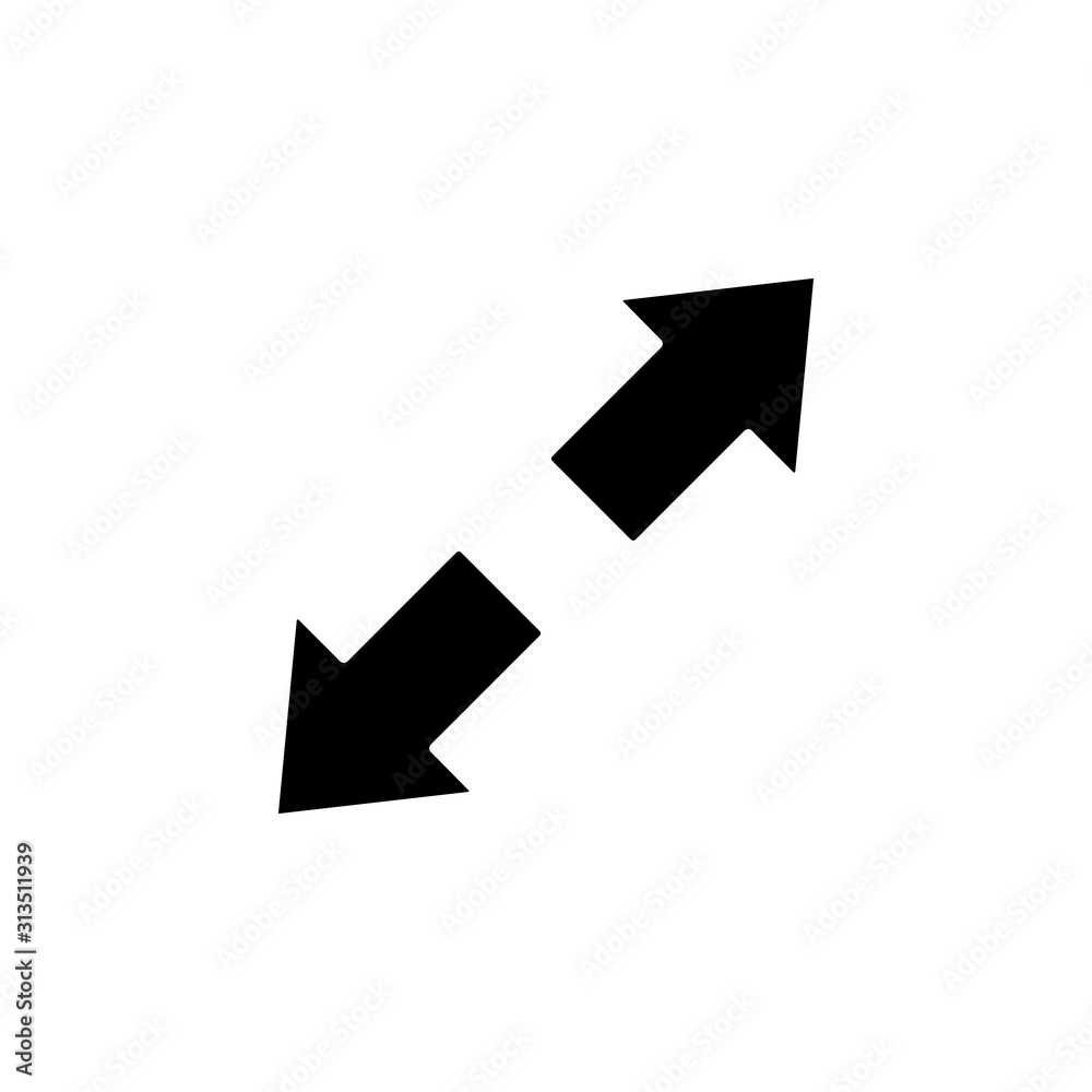 Poster arrow expand icon. simple pointer icons for ui and ux, website or mobile application