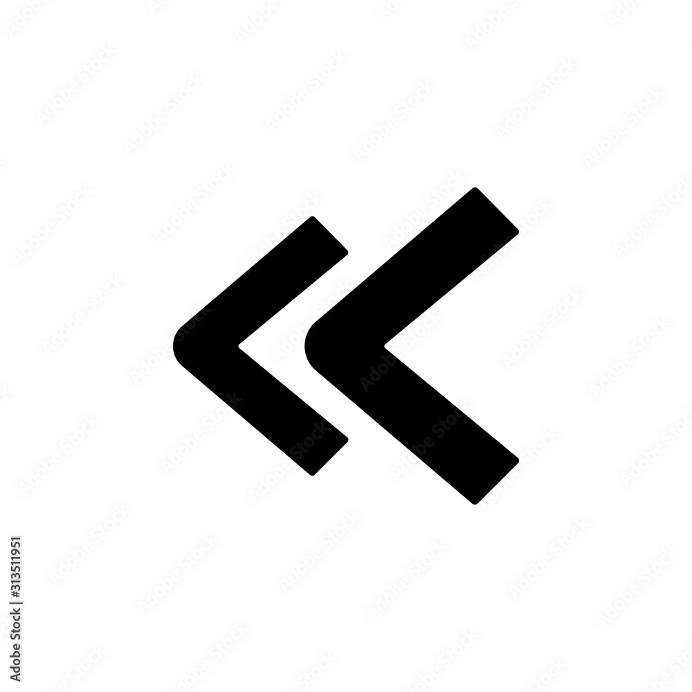 Poster arrow left icon. simple pointer icons for ui and ux, website or mobile application