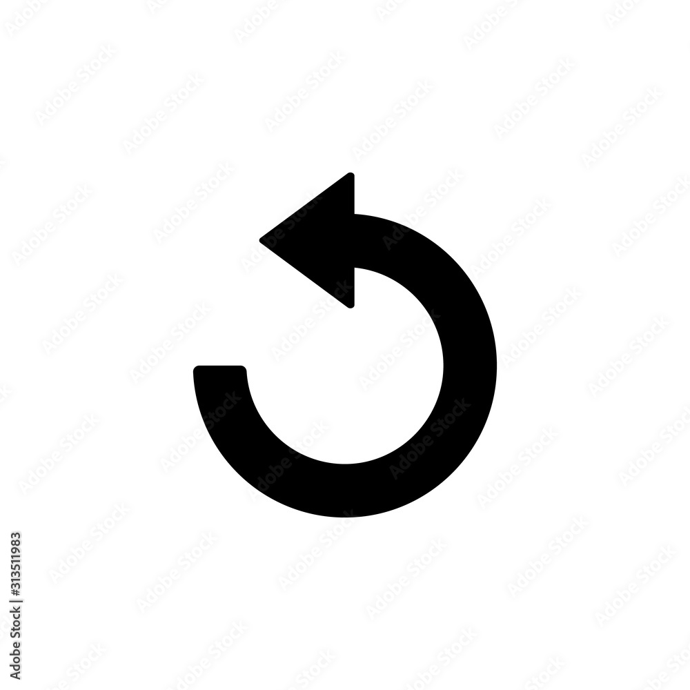 Poster arrow rotate icon. simple pointer icons for ui and ux, website or mobile application