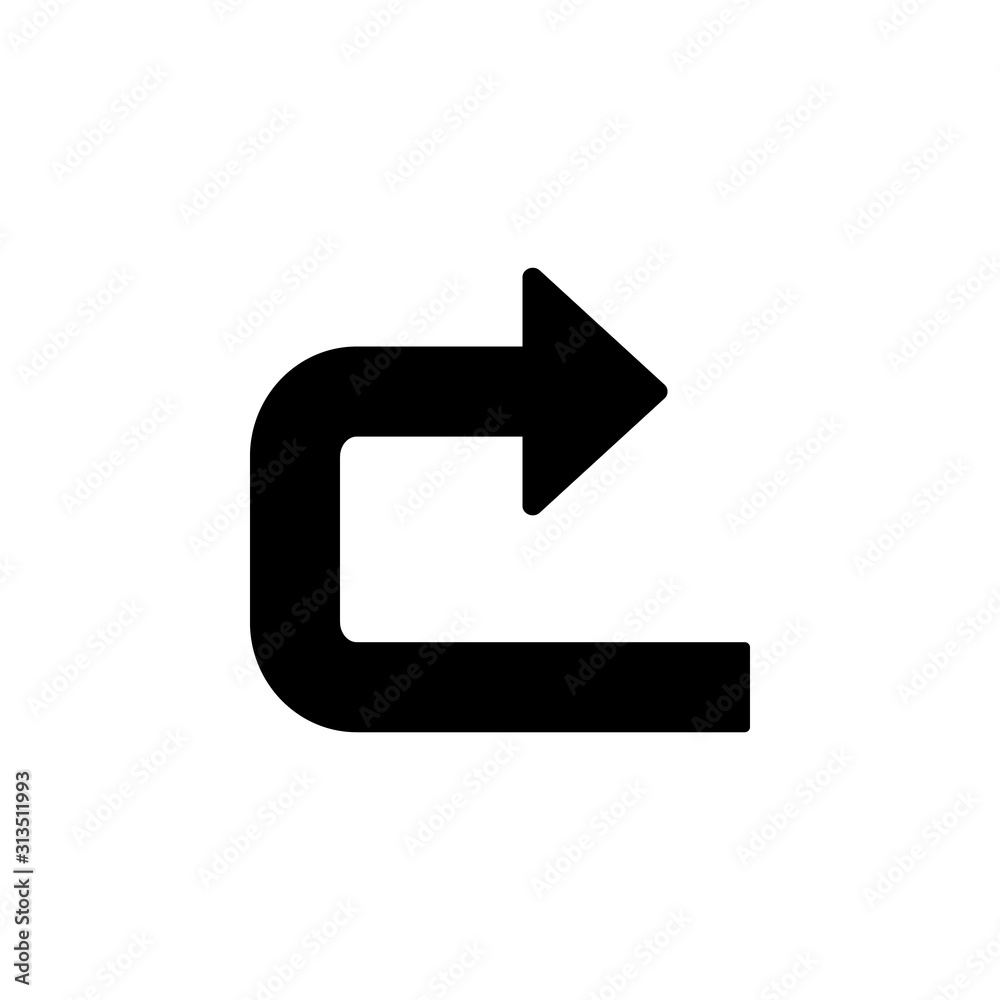 Poster arrow rotate icon. simple pointer icons for ui and ux, website or mobile application