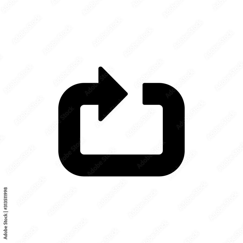Poster arrow rotate icon. simple pointer icons for ui and ux, website or mobile application