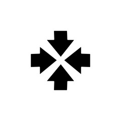 Arrow shrink icon. Simple pointer icons for ui and ux, website or mobile application