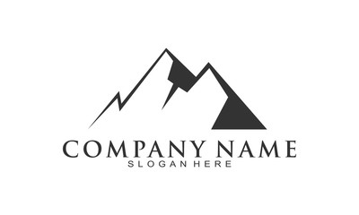 Mountain simple luxury vector logo design