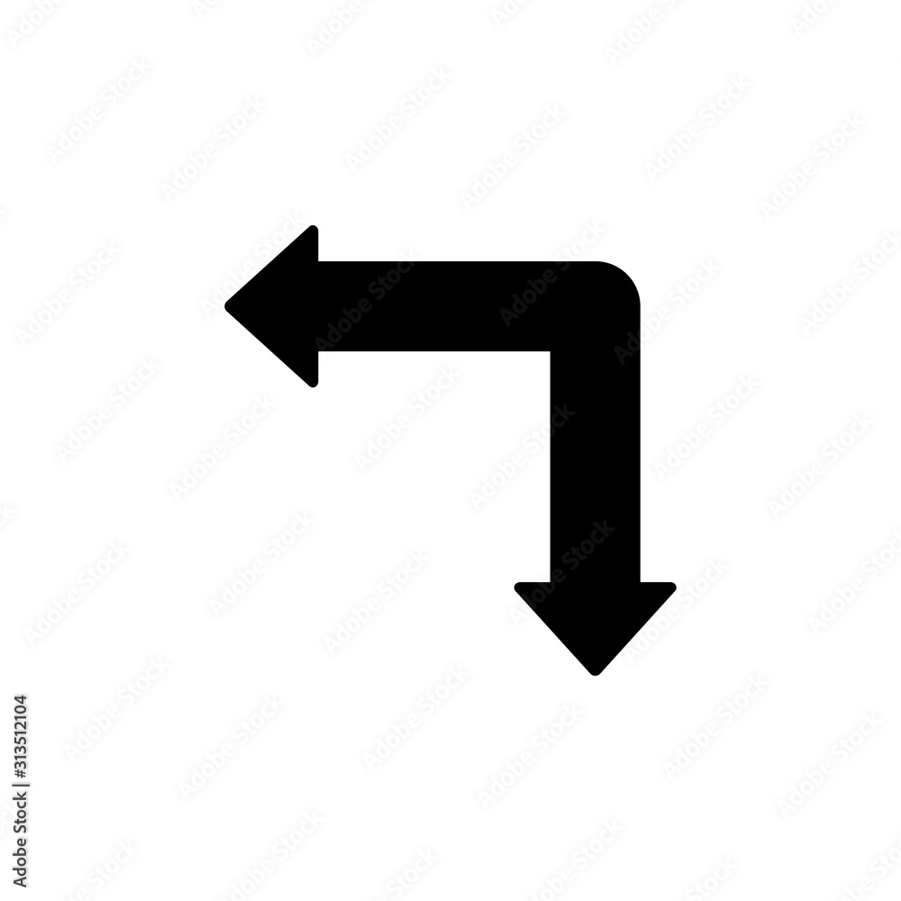 Poster arrow rotate icon. simple pointer icons for ui and ux, website or mobile application