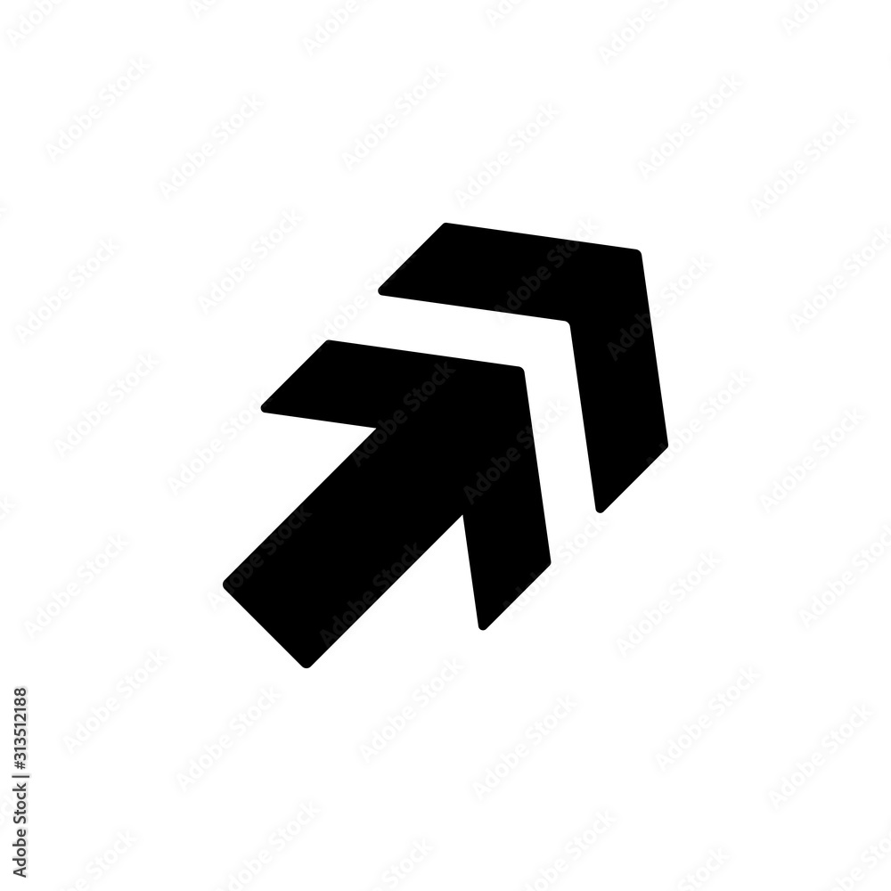 Poster arrow sideways icon. simple pointer icons for ui and ux, website or mobile application
