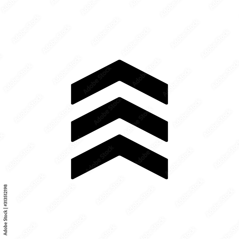 Poster arrow up icon. simple pointer icons for ui and ux, website or mobile application