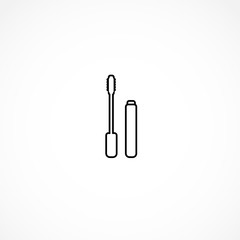 Mascara brush icon on white background