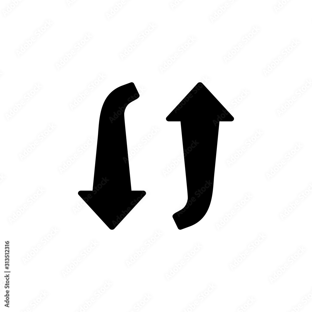 Poster arrow up down icon. simple pointer icons for ui and ux, website or mobile application