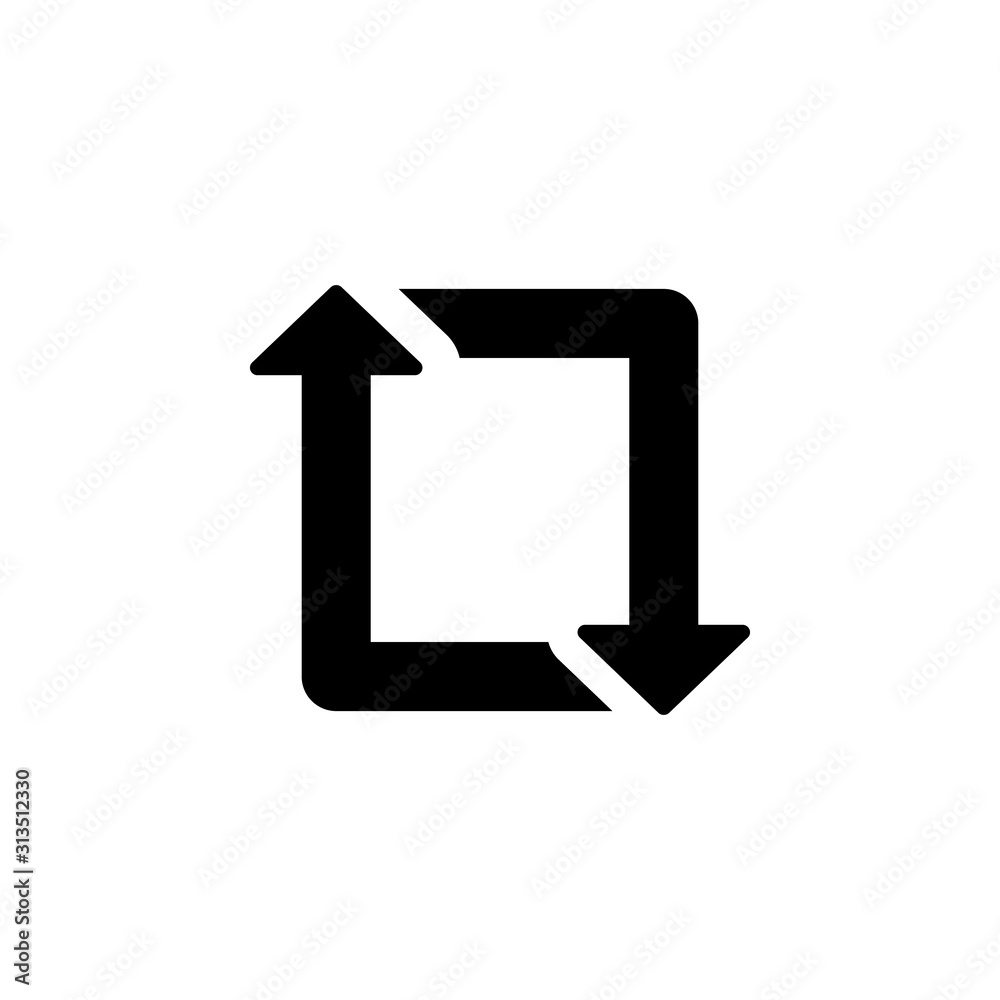 Poster arrow rotate up down icon. simple pointer icons for ui and ux, website or mobile application