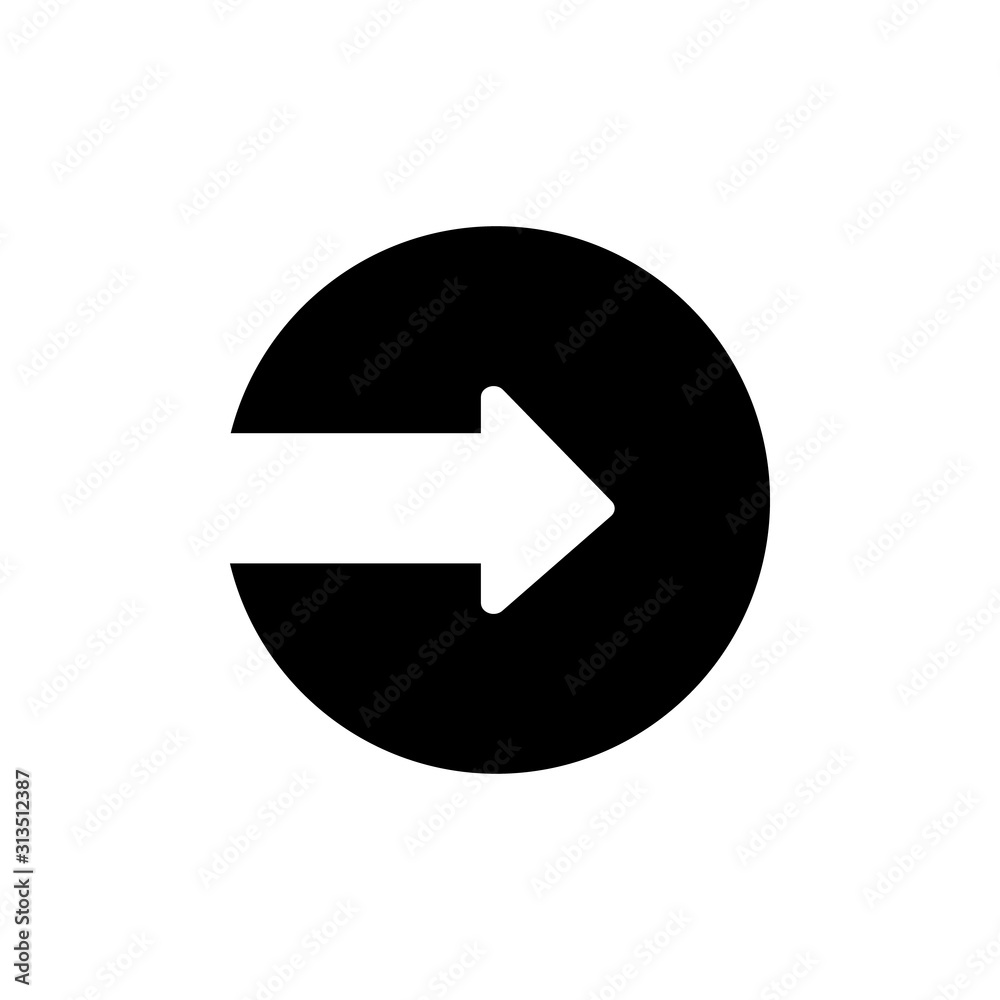 Poster arrow right icon. simple pointer icons for ui and ux, website or mobile application