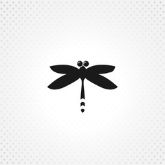 dragonfly icon on white background