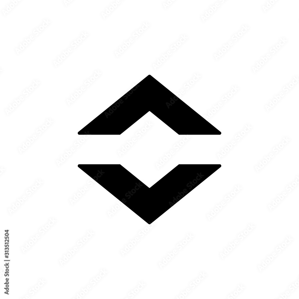Poster arrow up down icon. simple pointer icons for ui and ux, website or mobile application