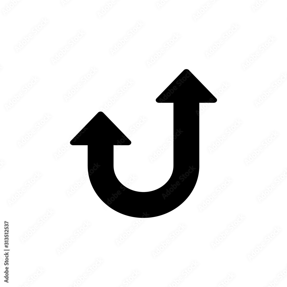 Poster arrow rotate icon. simple pointer icons for ui and ux, website or mobile application