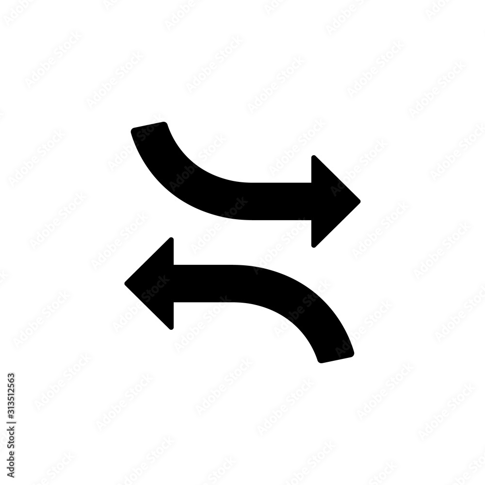 Poster arrow left right icon. simple pointer icons for ui and ux, website or mobile application