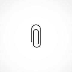 paper clip icon on white background