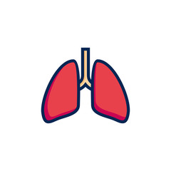 Lungs icon. Health and medical icon