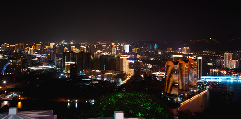 Fototapeta premium Magnificent view of the Sanya city of Hainan Island. China