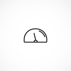 speedometer icon on white background