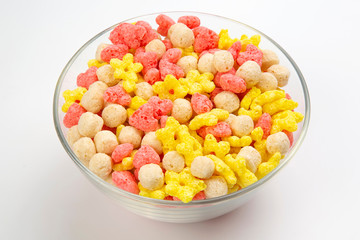 Colored light snacks. Diet and calories. Dessert food.