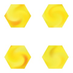 Kit of hexagonal blurred backgrounds.