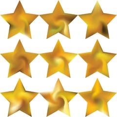 Set of pentagram colorful backgrounds.