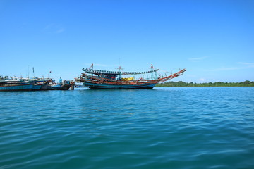 ship in the sea