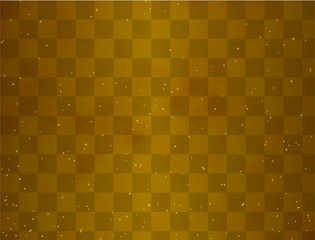 市松模様と金箔　金色