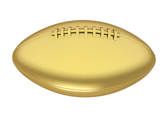 Golden Football Ball Isolated
