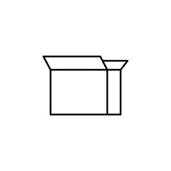 Box opened icon. Simple line, outline vector of packaging icons for ui and ux, website or mobile application