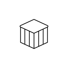 Box closed icon. Simple line, outline vector of packaging icons for ui and ux, website or mobile application