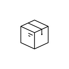 Box closed icon. Simple line, outline vector of packaging icons for ui and ux, website or mobile application