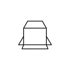 Box opened icon. Simple line, outline vector of packaging icons for ui and ux, website or mobile application
