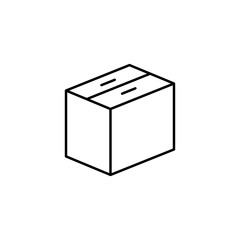 Box closed icon. Simple line, outline vector of packaging icons for ui and ux, website or mobile application