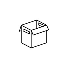 Box opened icon. Simple line, outline vector of packaging icons for ui and ux, website or mobile application