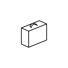 Box closed icon. Simple line, outline vector of packaging icons for ui and ux, website or mobile application