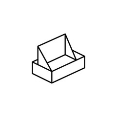 Box opened icon. Simple line, outline vector of packaging icons for ui and ux, website or mobile application
