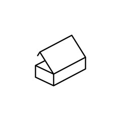 Box closed icon. Simple line, outline vector of packaging icons for ui and ux, website or mobile application