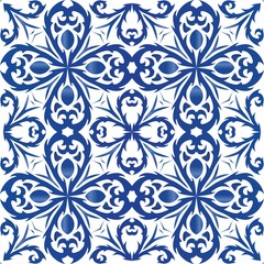 Antique azulejo tiles patchwork.