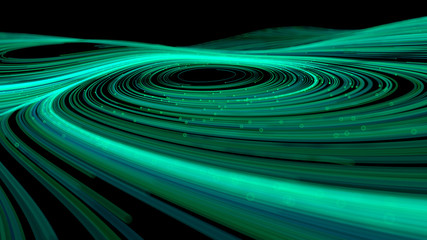  3d rendering of swirling particle lines