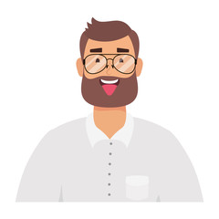 young man with beard avatar character