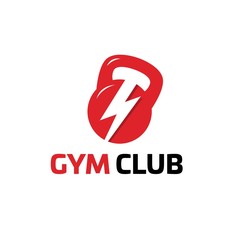 Gym fitness with barbell logo icon vector templateWeb