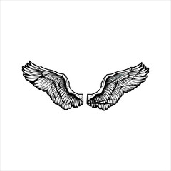 torn wing vector logo