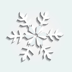 Vector Christmas snowflake ornament icon background