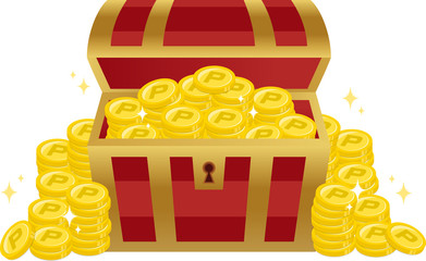宝箱の中の金貨